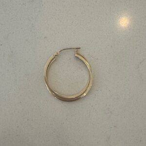 14K Yellow Gold Twisted Hoop SINGLE Earring NO PAIR